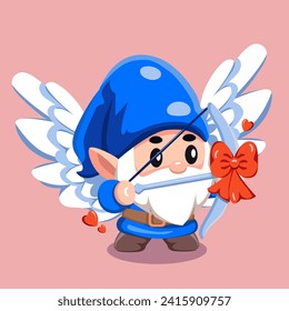 A Chibi Gnome blue set out on a mission to spread love