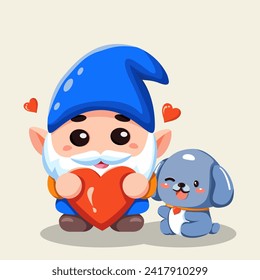 A Chibi Gnome blue set out on a mission to spread love