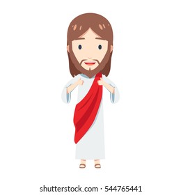 Chibi Jesus Christ is giving two thumbs up