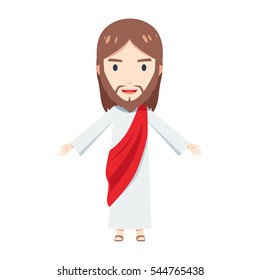 Chibi Jesus Christ is raising his hand