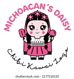 chibi kawai logo popsicle ice cream mexican state flower michoacan