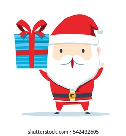 Chibi Santa Claus is bringing a Christmas gift