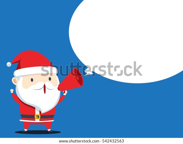 Chibi Santa Shout Out Using Megaphone Stock Vector Royalty Free