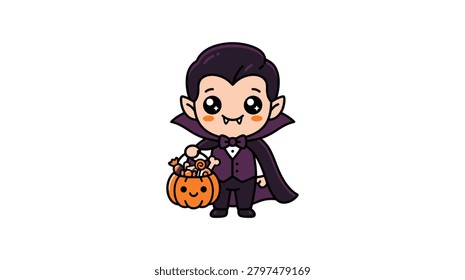A chibi style vampire