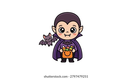 A chibi style vampire