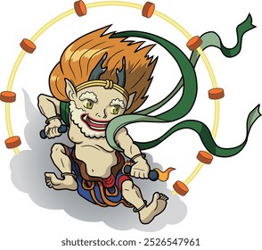 Chibi Thunder God (full color)(God of Japan)