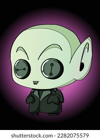 A "chibi" version of classic vampire. Ideal for T-shirts and some prints