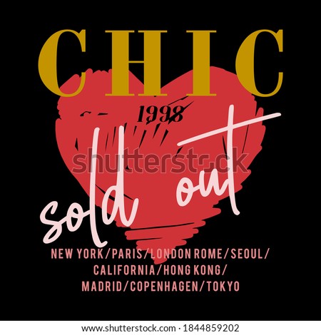 Chic 1998 sold out abstract,Graphic design print t-shirts fashion,vector,poster,card