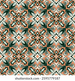 Chic art seamless pattern. Art forms are grouped and arranged in a specific order. Vector image for print, textile, packaging, interior design and your other projects.