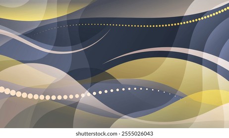 Chic art wallpaper in gray, beige, mustard tones. An excellent background for advertising, posters, postcards, business cards, corporate attributes and your other projects. Vector.