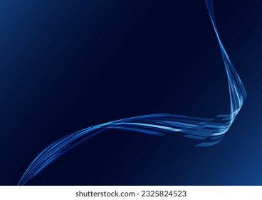 Chic blue abstract wave background