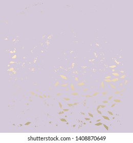 Chic blush lavender gold trendy marble grunge texture with floral ornament. Elegant background for advertising, interior design, fashion, textile, wedding, etc