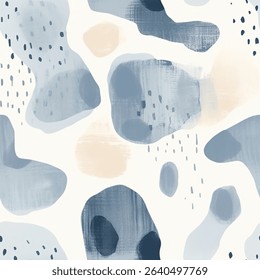 Chic Bubble Aqua Terra Blue Pink Brown Beige French Grey White Abstract Geometric Watercolor Scandinavian Design Seamless Pattern Wallpaper Curtain Bedding Pastel Gift Wrapping Paper Background Vector