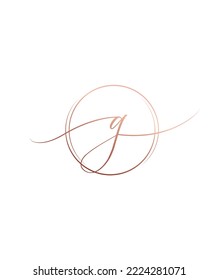 A chic calligraphy script font with a unique style and modern letter typeface G vector logo template