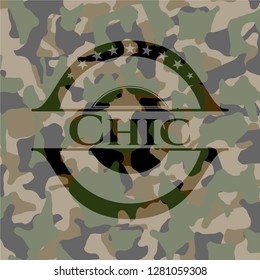 Chic camouflaged emblem