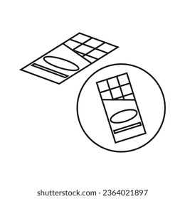 Chic candy icon. Chocolate symbol. Vector illustration. EPS 10.