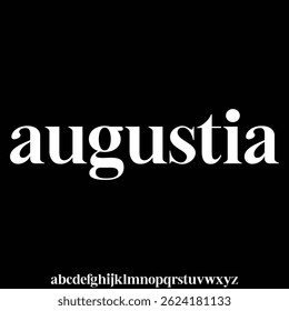 Elegante e limpo sans serif alfabeto exibir fonte vetor. Ilustração de estilo tipográfico minimalista feminino