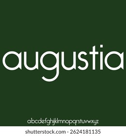 Elegante e limpo sans serif alfabeto exibir fonte vetor. Ilustração de estilo tipográfico minimalista feminino