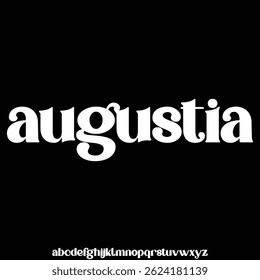 Elegante e limpo sans serif alfabeto exibir fonte vetor. Ilustração de estilo tipográfico minimalista feminino