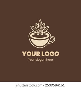 "Chic Coffee Cup with Leafy Top and Elegant Design"

