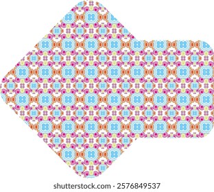 Chic Colorful Square Envelope with Intricate Patterns