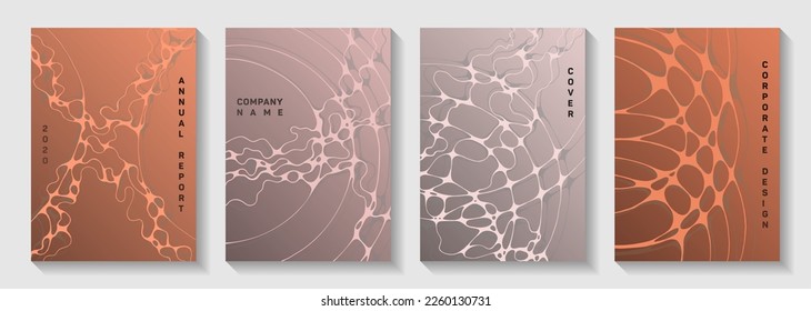Chic dance party flyers. Bent curve lines bubble textures. Minimalist banner vector templates. Disco party posters and banners fluid wavy graphic design.