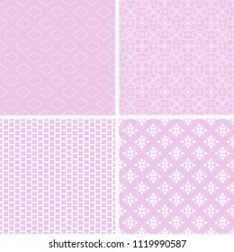Chic different seamless patterns. Texture can be used for paper or scrap booking.