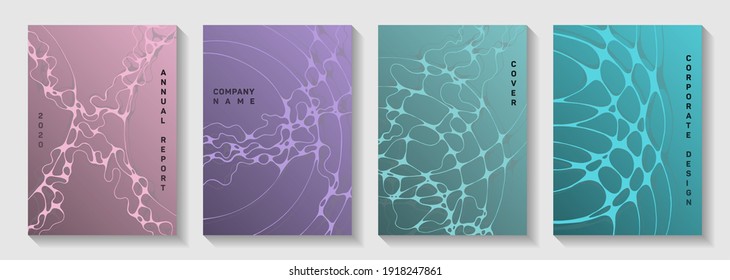 Chic dj party posters. flexible waves tissue textures. Subtle banner vector templates. Electronic music party posters set fluid wavy graphic design.
