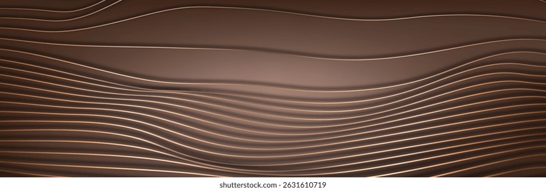 fundo elegante chique em tons castanho, bege, amarelo. Dourado, linhas de cobre, ondas.
Padrão geométrico. Capa, embalagem, modelo de negócio. Quadro para marca, logotipo, convite.
Malha de gradiente.