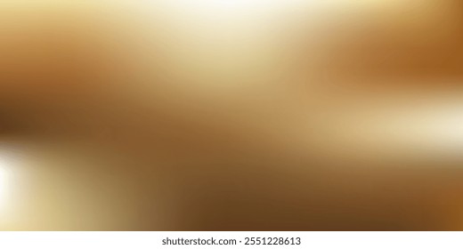 Chic elegant background in brown, beige, yellow shades. Copper metallic texture. Frame for branding, logo, invitation, card. Gradient mesh. Blurred effect.