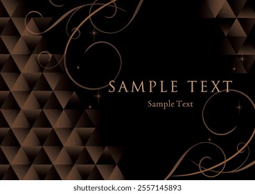 Chic and elegant brown and black geometric background template