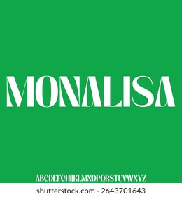 Ilustração de vetor de fonte de estilo serif minimalista elegante e chique