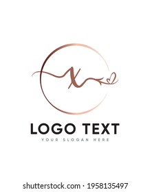 Un diseño elegante, emana sofisticación y elegancia estilo guión refinado tipo de letra X plantilla de logotipo, logotipo vector para identidad empresarial y de empresa 