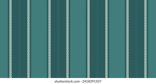 Chic Gewebe Streifen, Umhüllung Vektor Textur. Muster für vertikale, nahtlose Hintergrundlinien in Teal- und dunkler Farbe.