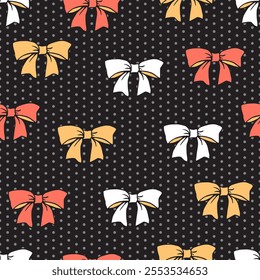 Chic Fashionable Colorful Ribbon Party Pattern Art. Perfect for party, celebration, and fashion-themed projects, adding a touch of elegance and charm.