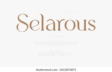 Chic Feminine Serif Font Vector for Luxury Beauty and Wedding Branding