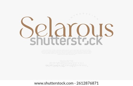 Chic Feminine Serif Font Vector for Luxury Beauty and Wedding Branding