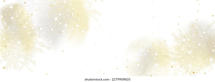 A chic gold background illustration inspired by the winter sky