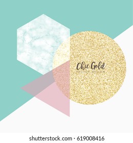 Chic Gold Marble Vector Design