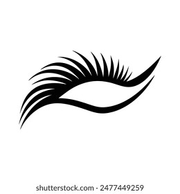 Chic hand drawn female eyelashes logo vector illustration perfect for refined and glamorous beauty and makeup branding