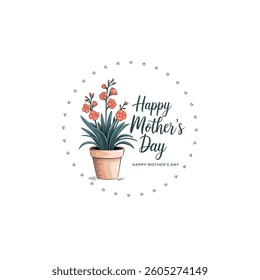 Chic Happy Mother’s Day Script with Heart and Rose
Minimalist Mother’s Day Font Art for Greeting Cards
