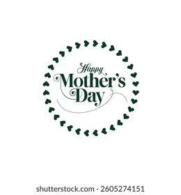 Chic Happy Mother’s Day Script with Heart and Rose
Minimalist Mother’s Day Font Art for Greeting Cards
