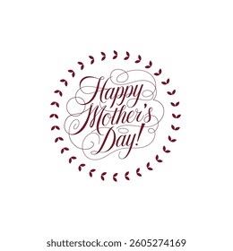 Chic Happy Mother’s Day Script with Heart and Rose
Minimalist Mother’s Day Font Art for Greeting Cards
