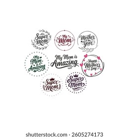 Chic Happy Mother’s Day Script with Heart and Rose
Minimalist Mother’s Day Font Art for Greeting Cards
