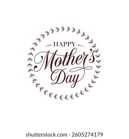 Chic Happy Mother’s Day Script with Heart and Rose
Minimalist Mother’s Day Font Art for Greeting Cards
