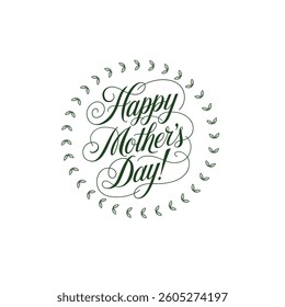 Chic Happy Mother’s Day Script with Heart and Rose
Minimalist Mother’s Day Font Art for Greeting Cards
