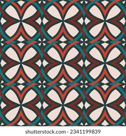 Chic lattice seamless pattern. Art forms are grouped and arranged in a specific order. Vector image for print, textile, packaging, interior design and your other projects.