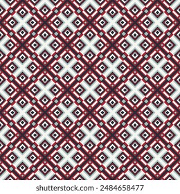 Chic lattice seamless pattern. Overlapping art forms, stripes, polygons, segments are grouped and arranged in a certain order. Vector. 