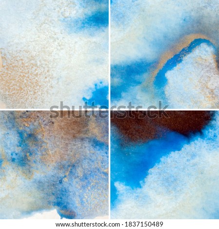chic, luxurious Colorful backgroundand gold. marble imitation, acrylic paint, handmade. Silver, bronze, gold, gilding
