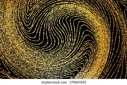 Chic and luxury background with shiny golden particles on black background. Elegant horizontal background. Vector illustration for your graphic design.